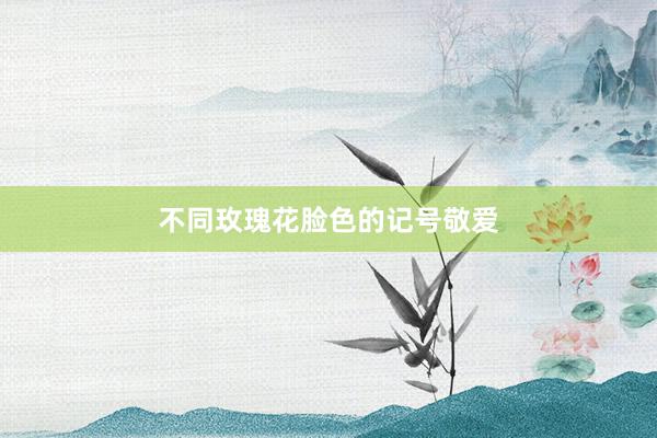 不同玫瑰花脸色的记号敬爱